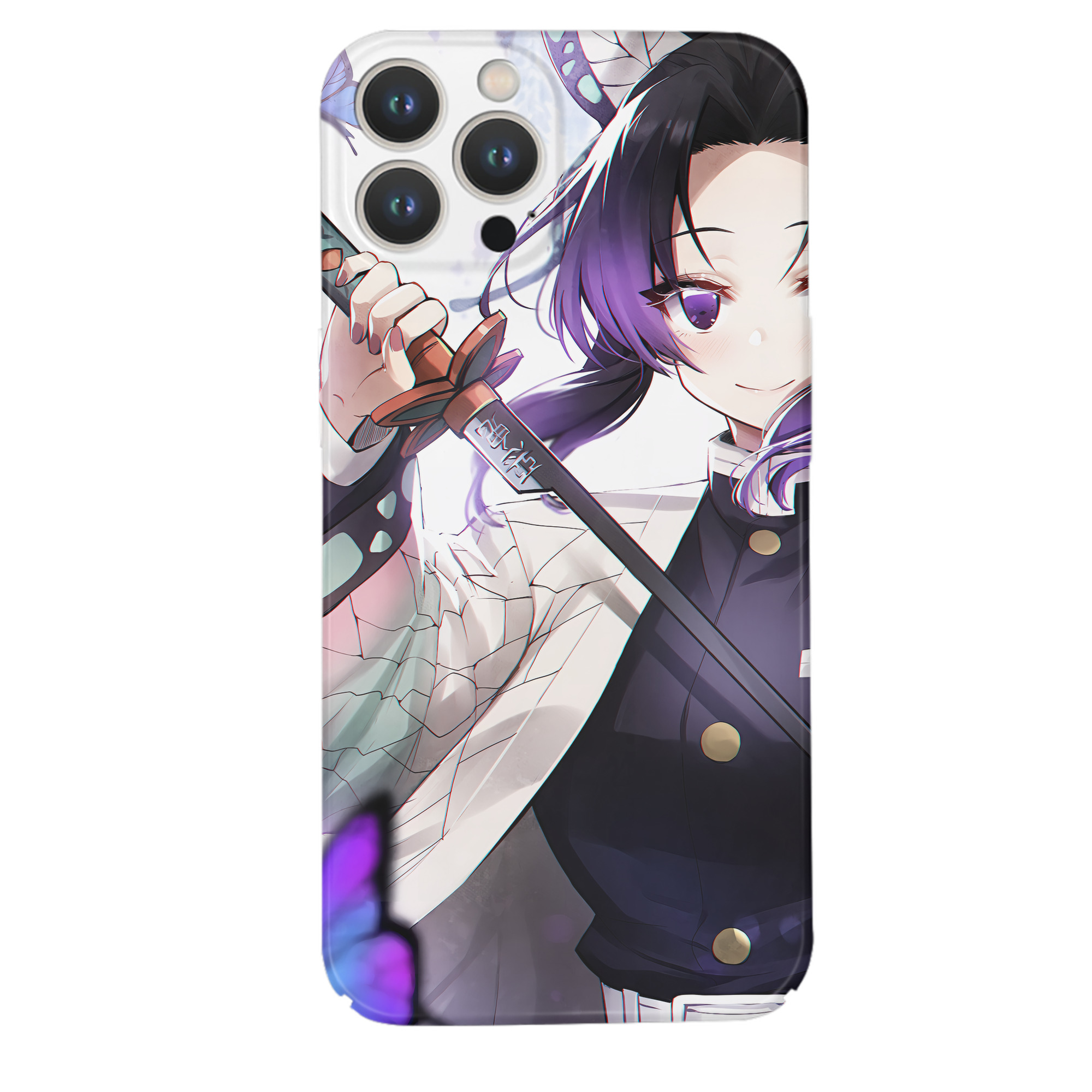 （画像用） 鬼滅の刃（きめつのやいば）蟲柱-胡蝶 しのぶ／こちょう しのぶ Kochou Shinobu 【iPhone 14シリーズ対応】ハードケース